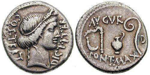 1 Denarius 罗马共和国 (509 BC - 27 BC) 銀 尤利烏斯·凱撒