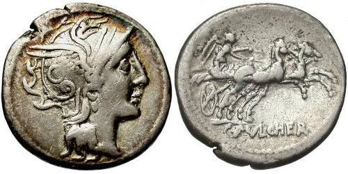 1 Denarius 罗马共和国 (509 BC - 27 BC) 銀 