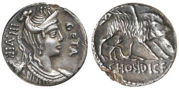 1 Denarius 罗马共和国 (509 BC - 27 BC) 銀 