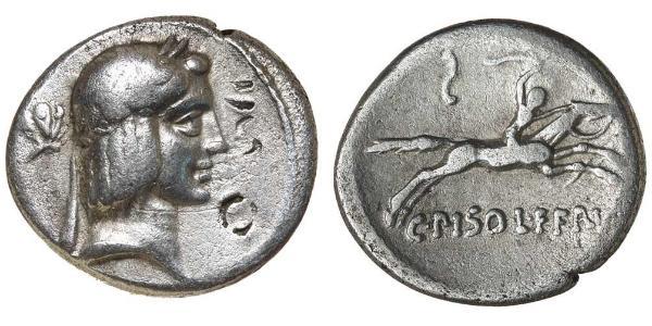 1 Denarius 罗马共和国 (509 BC - 27 BC) 銀 