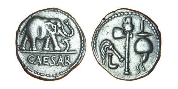 1 Denarius 罗马共和国 (509 BC - 27 BC) 銀 尤利烏斯·凱撒