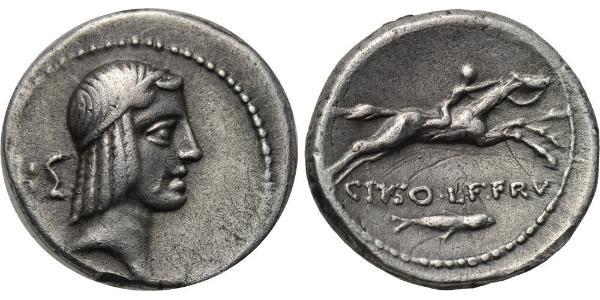 1 Denarius 罗马共和国 (509 BC - 27 BC) 銀 