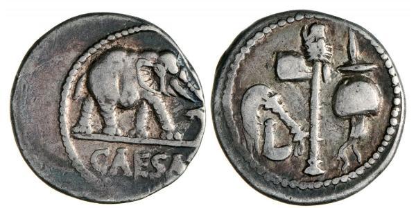 1 Denarius 罗马共和国 (509 BC - 27 BC) 銀 尤利烏斯·凱撒