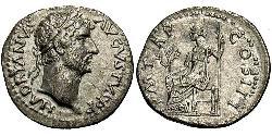 1 Denarius 羅馬帝國 銀 哈德良