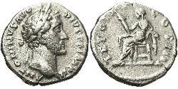 1 Denarius 羅馬帝國 銀 Antoninus Pius  (86-161)