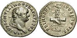 1 Denarius 羅馬帝國 銀 韦斯巴芗