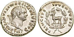 1 Denarius 羅馬帝國 銀 Domitian  (51-96)