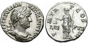 1 Denarius 羅馬帝國 銀 哈德良