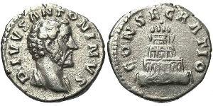 1 Denarius 羅馬帝國 銀 Antoninus Pius  (86-161)