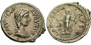 1 Denarius 羅馬帝國 銀 Fulvia Plautilla (189-212)