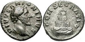 1 Denarius 羅馬帝國 銀 Antoninus Pius  (86-161)