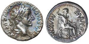 1 Denarius 羅馬帝國 銀 Tiberius Claudius Nero (42 BC-37)