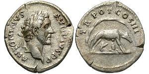 1 Denarius 羅馬帝國 銀 Antoninus Pius  (86-161)