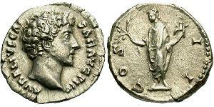 1 Denarius 羅馬帝國 銀 Marcus Aurelius (121-180)