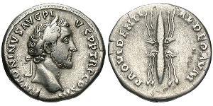 1 Denarius 羅馬帝國 銀 Antoninus Pius  (86-161)