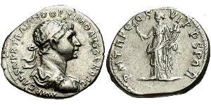 1 Denarius 羅馬帝國 銀 Trajan (53-117)