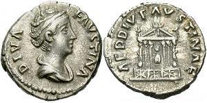 1 Denarius 羅馬帝國 銀 大福斯蒂娜