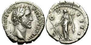 1 Denarius 羅馬帝國 銀 Antoninus Pius  (86-161)