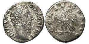 1 Denarius 羅馬帝國 銀 Marcus Aurelius (121-180)