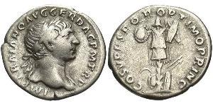 1 Denarius 羅馬帝國 銀 Trajan (53-117)