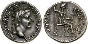 1 Denarius 羅馬帝國 銀 Tiberius Claudius Nero (42 BC-37)