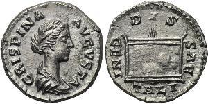 1 Denarius 羅馬帝國 銀 Bruttia Crispina (164-187)