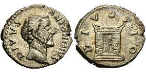 1 Denarius 羅馬帝國 銀 Antoninus Pius  (86-161)