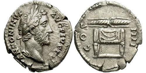 1 Denarius 羅馬帝國 銀 Antoninus Pius  (86-161)