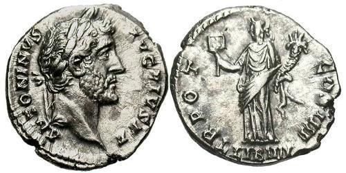1 Denarius 羅馬帝國 銀 Antoninus Pius  (86-161)