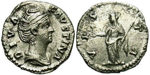 1 Denarius 羅馬帝國 銀 大福斯蒂娜