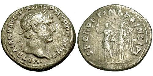 1 Denarius 羅馬帝國 銀 Trajan (53-117)