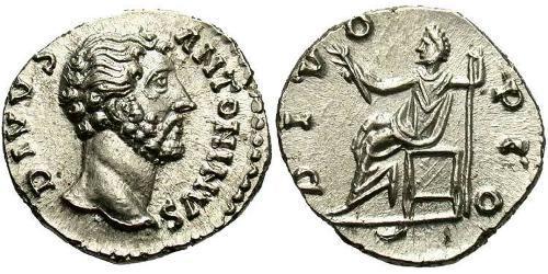 1 Denarius 羅馬帝國 銀 Antoninus Pius  (86-161)