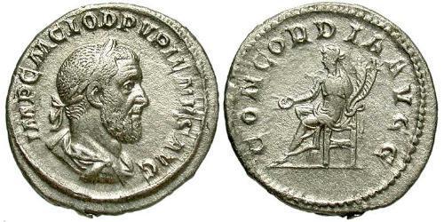 1 Denarius 羅馬帝國 銀 Pupienus Maximus (178-238)