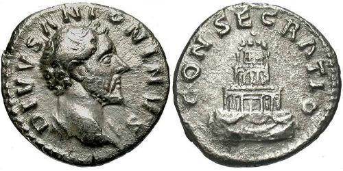 1 Denarius 羅馬帝國 銀 Antoninus Pius  (86-161)