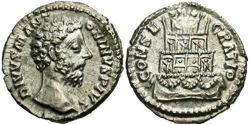 1 Denarius 羅馬帝國 銀 Marcus Aurelius (121-180)