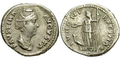 1 Denarius 羅馬帝國 銀 大福斯蒂娜
