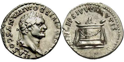 1 Denarius 羅馬帝國 銀 Domitian  (51-96)