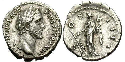 1 Denarius 羅馬帝國 銀 Antoninus Pius  (86-161)