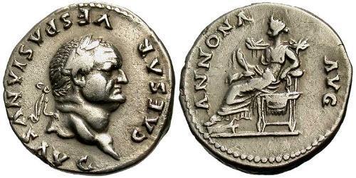 1 Denarius 羅馬帝國 銀 韦斯巴芗