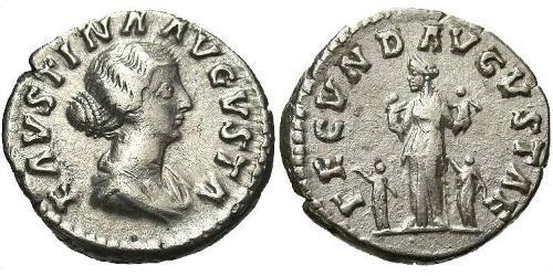 1 Denarius 羅馬帝國 銀 Faustina II (130-175)