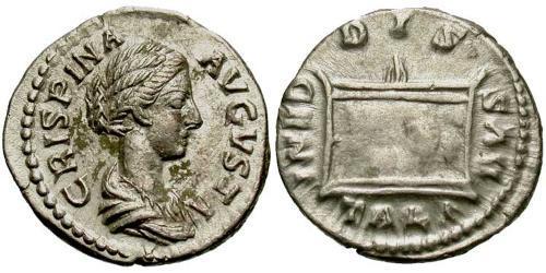 1 Denarius 羅馬帝國 銀 Bruttia Crispina (164-187)