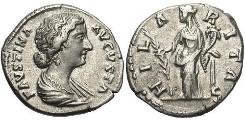1 Denarius 羅馬帝國 銀 Faustina II (130-175)