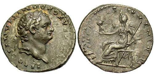 1 Denarius 羅馬帝國 銀 Domitian  (51-96)