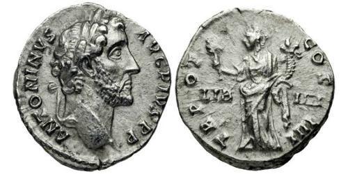 1 Denarius 羅馬帝國 銀 Antoninus Pius  (86-161)