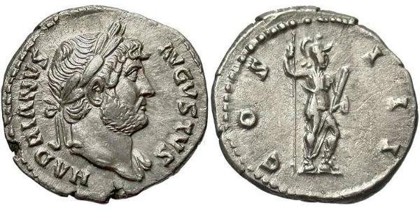 1 Denarius 羅馬帝國 銀 哈德良