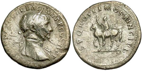 1 Denarius 羅馬帝國 銀 Trajan (53-117)