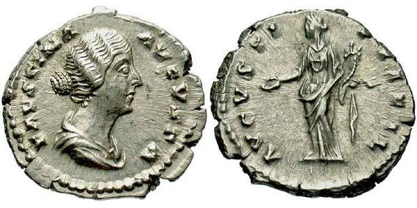 1 Denarius 羅馬帝國 銀 Faustina II (130-175)