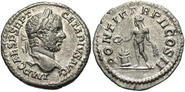 1 Denarius 羅馬帝國 銀 塞普提米乌斯·盖塔