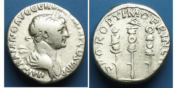 1 Denarius 羅馬帝國 銀 Trajan (53-117)