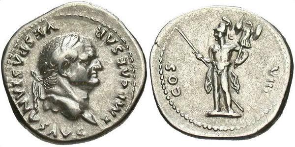 1 Denarius 羅馬帝國 銀 韦斯巴芗